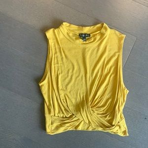 Gold cropped tank